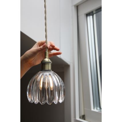Markslöjd 109136 - Lustr na lanku GOTA 1xE14/40W/230V pr. 13 cm mosaz/čirá