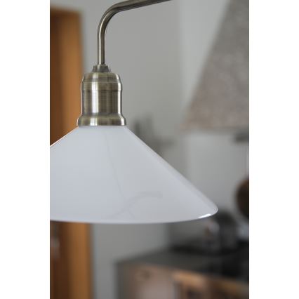 Markslöjd 109160 - Lustr na tyči VELA 2xE27/60W/230V bílá/mosaz