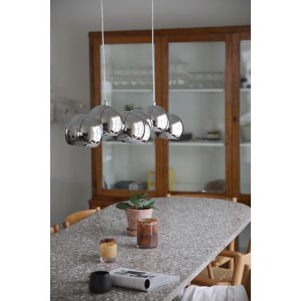 Markslöjd 109168 - Lustr na lanku CUPOLO 7xE14/40W/230V lesklý chrom