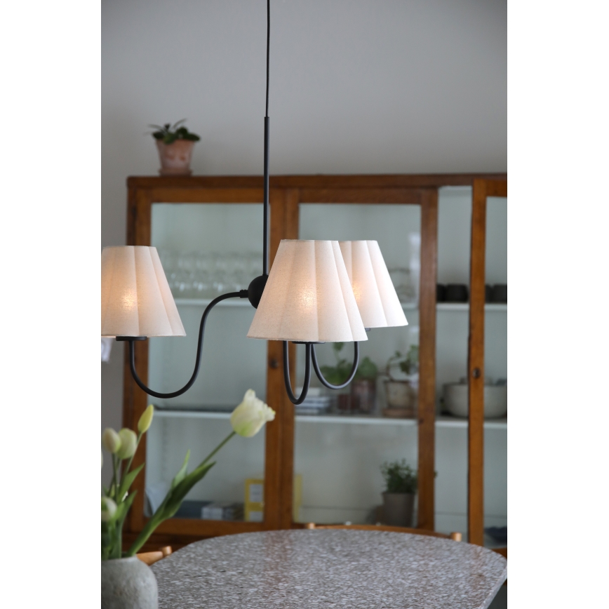 Markslöjd 109172 - Lustr na lanku VEYA 3xE14/40W/230V len/černá