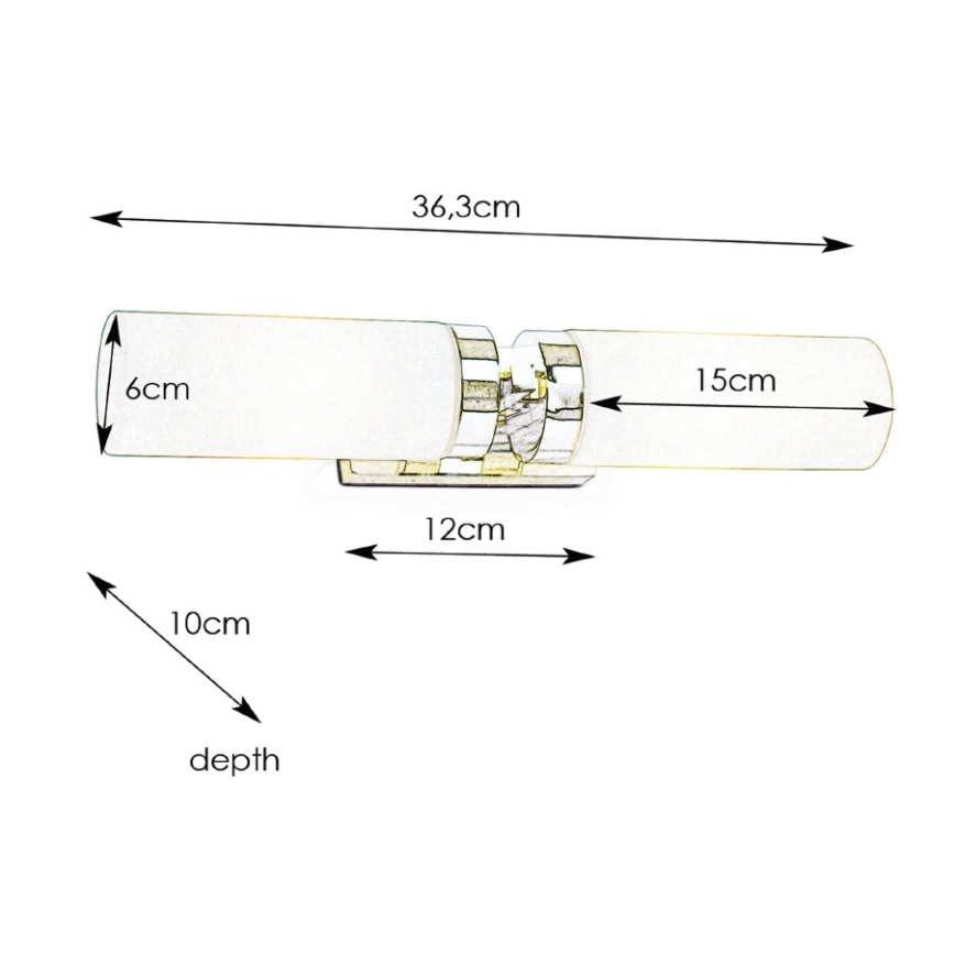 Markslöjd 234844, 450712 - Koupelnové nástěnné svítidlo STELLA 2xE14/40W/230V IP44