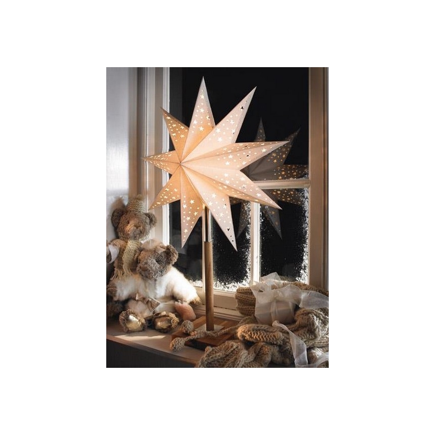 Markslöjd 700323 - Vánoční dekorace SOLVALLA 1xE14/25W/230V bílá 65 cm