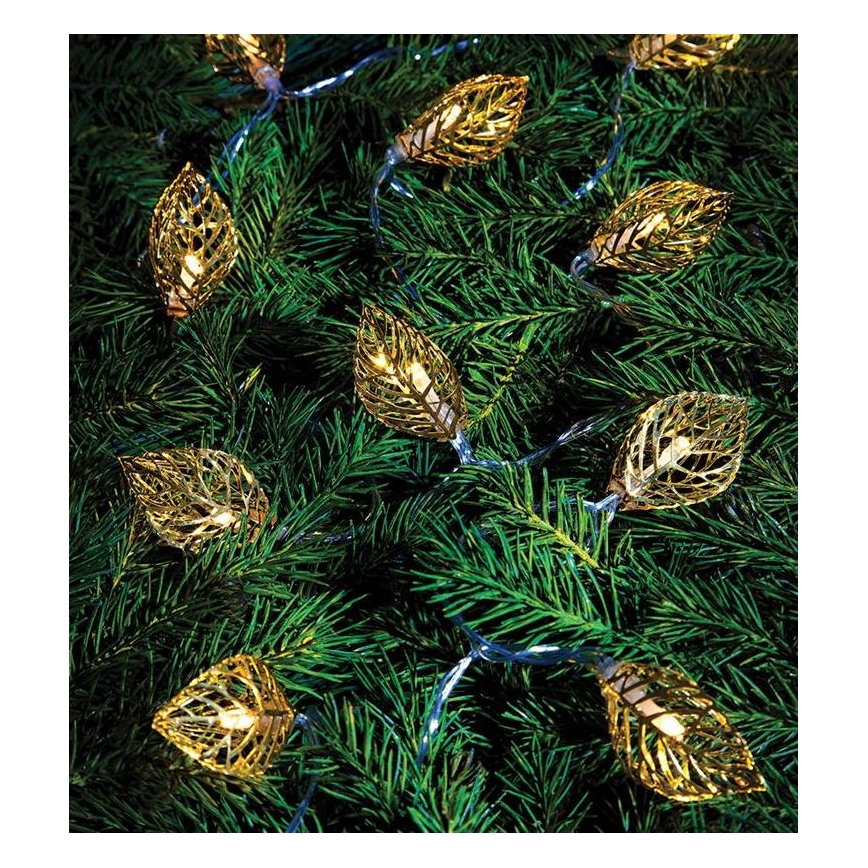 Markslöjd 703859 - LED Dekorační řetěz LEAF LED/3xAA 1,85m teplá bílá