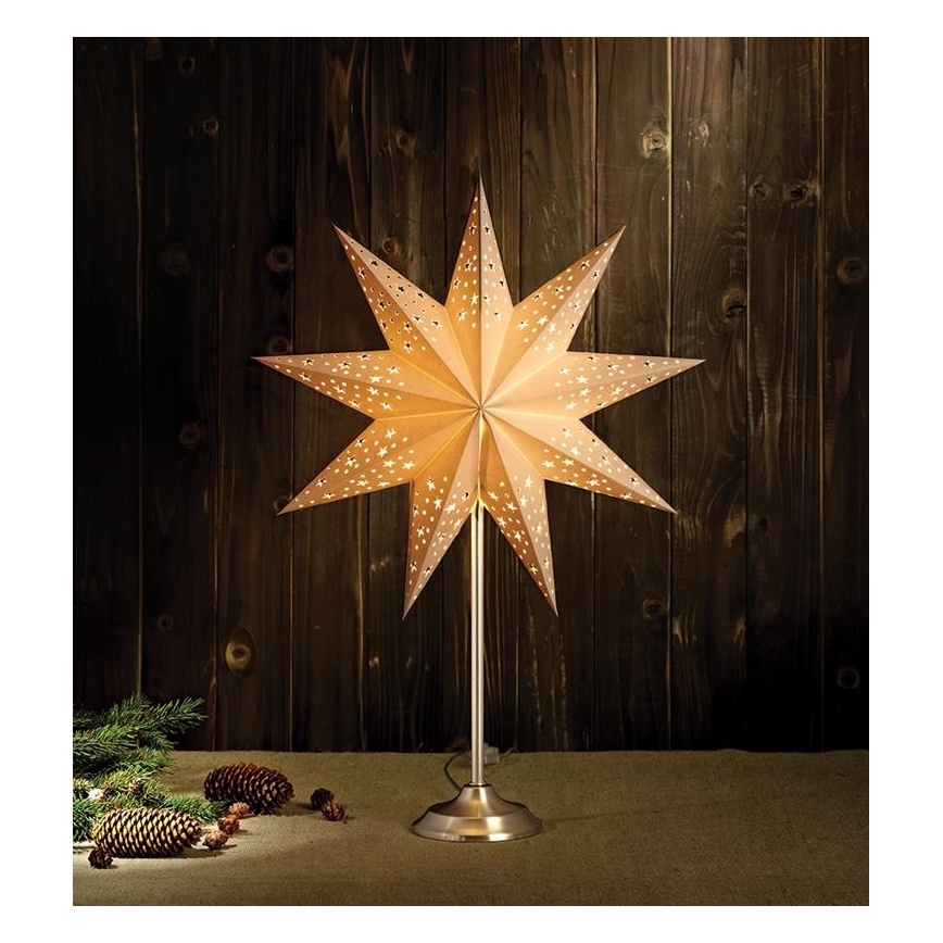 Markslöjd 704116 - Vánoční dekorace SOLVALLA 1xE14/25W/230V bílá 64 cm