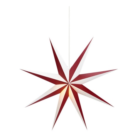 Markslöjd 704523 - Vánoční dekorace ALVA 1xE14/25W/230V červená/bílá 75 cm