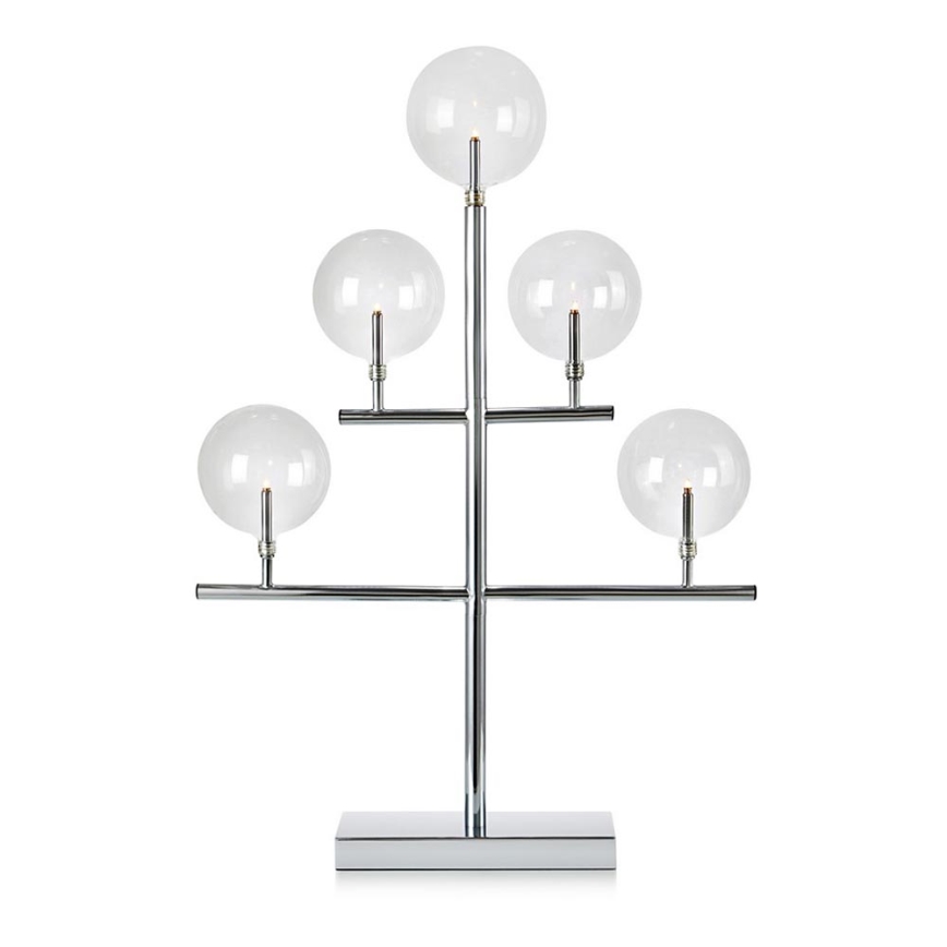 Markslöjd 704820 - Vánoční svícen MAESTRO 5xE5/0,8W/230/12V lesklý chrom