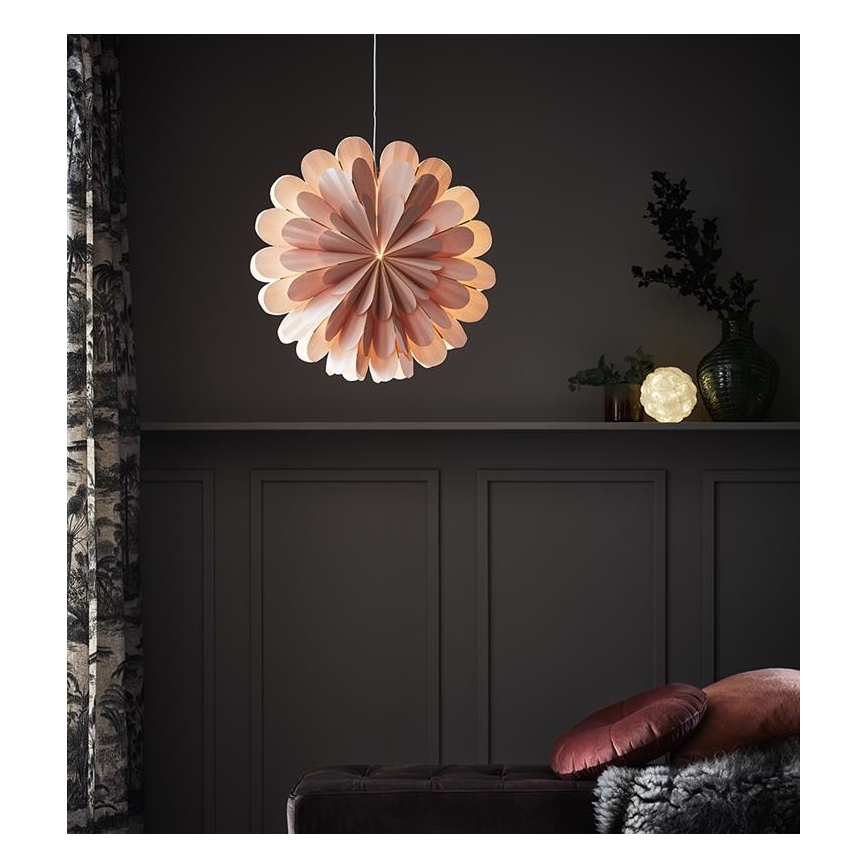 Markslöjd 705307 - Vánoční dekorace MARIGOLD 1xE14/25W/230V 60 cm růžová