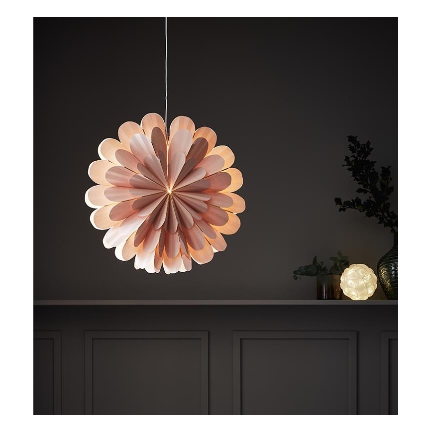 Markslöjd 705307 - Vánoční dekorace MARIGOLD 1xE14/25W/230V 60 cm růžová