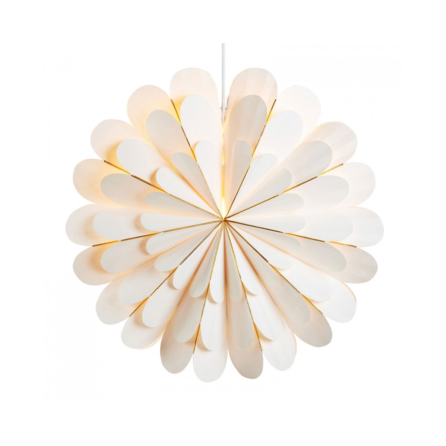 Markslöjd 705309 - Vánoční dekorace MARIGOLD 1xE14/25W/230V pr. 60 cm bílá