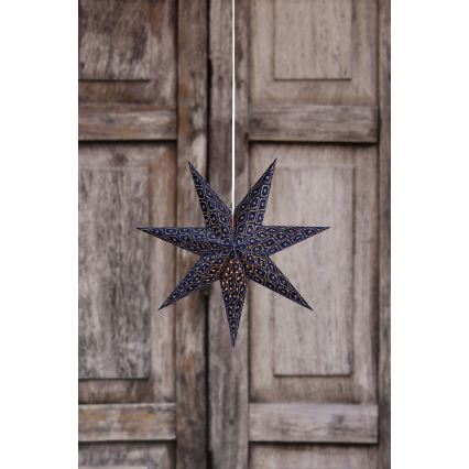 Markslöjd 705317 - Vánoční dekorace BAROQUE 1xE14/25W/230V pr. 75 cm modrá