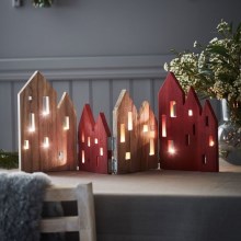 Markslöjd 705743 - LED Vánoční dekorace VIEW LED/0,9W/3V dřevo/červená