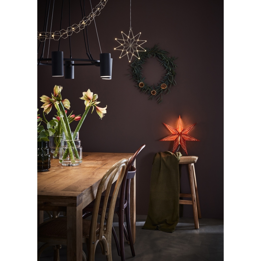 Markslöjd 705753 - LED Dekorační řetěz SERVE LED/3xAA 1,9m stříbrná