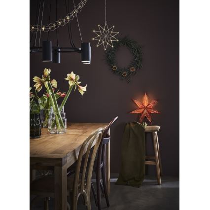 Markslöjd 705807 - Vánoční dekorace EMBLA 1xE14/6W/230V pr. 45 cm červená