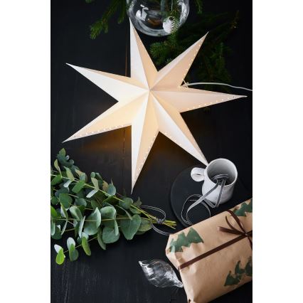 Markslöjd 705927 - Vánoční dekorace LIVELY 1xE14/6W/230V pr. 60 cm bílá
