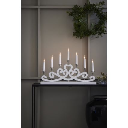 Markslöjd 705965 - Vánoční svícen NIGHTFALL 7xE10/3W/230V bílá