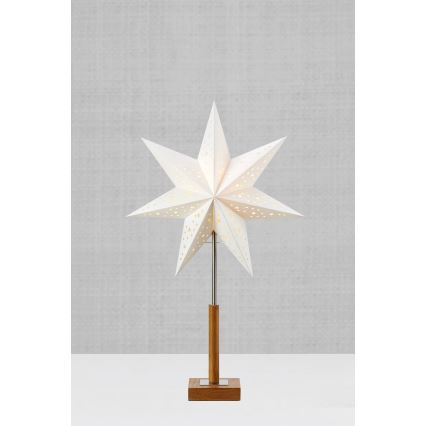Markslöjd 706041 - Vánoční dekorace SOLVALLA 1xE14/25W/230V 35 cm bílá/dub