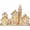 Markslöjd 706447 - LED Vánoční dekorace VILLAGE LED/0,24W/2xAA překližka