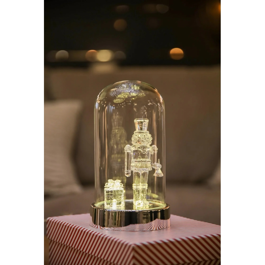 Markslöjd 706526 - LED Vánoční dekorace ISLA LED/0,12W/3xAA lesklý chrom/louskáček
