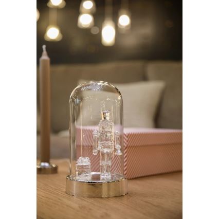 Markslöjd 706526 - LED Vánoční dekorace ISLA LED/0,12W/3xAA lesklý chrom/louskáček