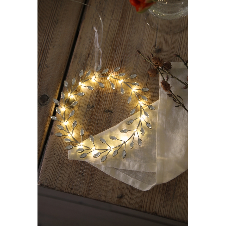Markslöjd 706557 - LED Vánoční dekorace ARIA LED/3,12W/2xAA stříbrná