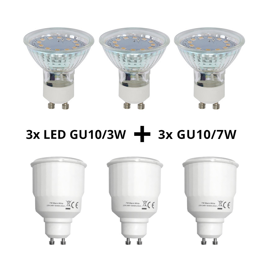 Massive 59383/31/19 - SADA 3x LED podhledové svítidlo FREA 3xGU10/3W + 3xGU10/7W