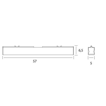 MAXLIGHT C0190 - LED Stropní svítidlo LINEAR LED/18W/230V 57 cm černá