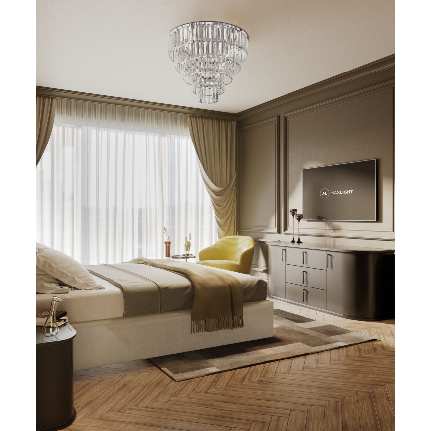 MAXLIGHT C0225 - Stropní svítidlo MONACO 16xG9/40W/230V pr. 80 cm lesklý chrom