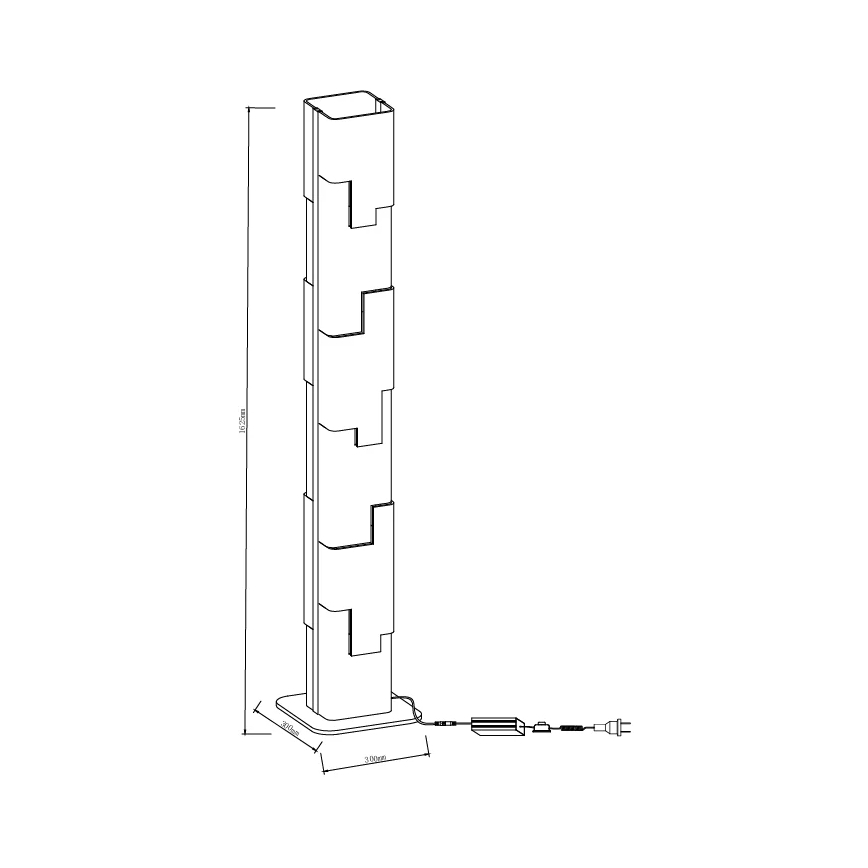 MAXLIGHT F0063 - LED Stojací lampa EVEREST LED/105W/230V 152 cm hnědá