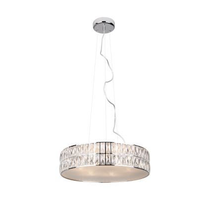 MAXLIGHT P0236 - Lustr na lanku DIAMANTE 5xG9/42W/230V pr. 38 cm lesklý chrom