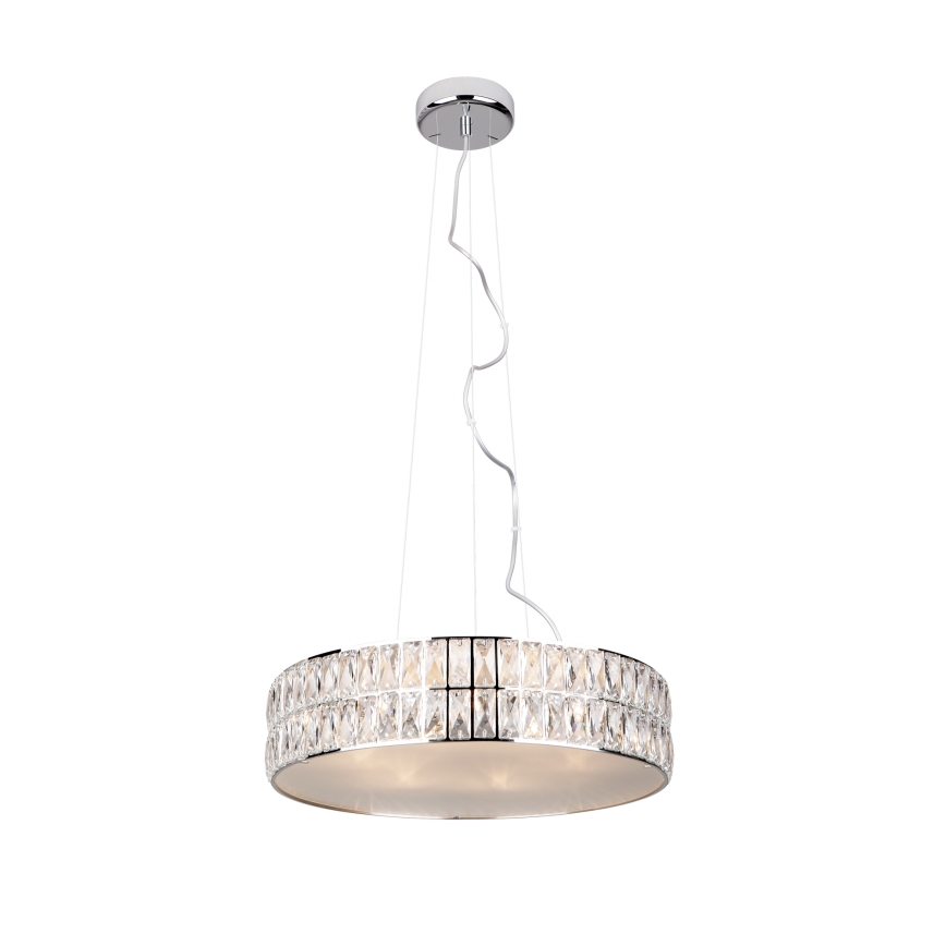 MAXLIGHT P0236 - Lustr na lanku DIAMANTE 5xG9/42W/230V pr. 38 cm lesklý chrom