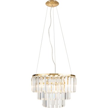 MAXLIGHT P0423 - Lustr na lanku MONACO 9xG9/40W/230V pr. 42 cm zlatá