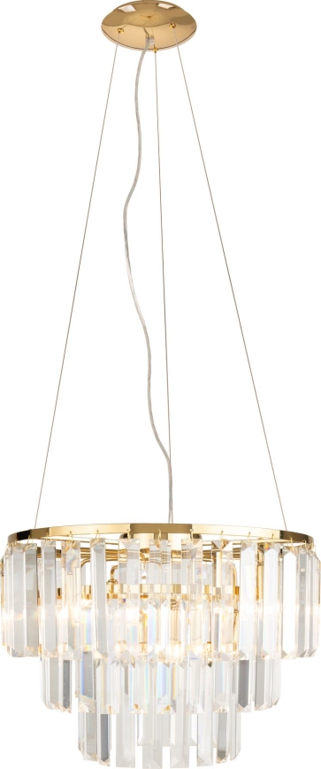 MAXLIGHT P0423 - Lustr na lanku MONACO 9xG9/40W/230V pr. 42 cm zlatá