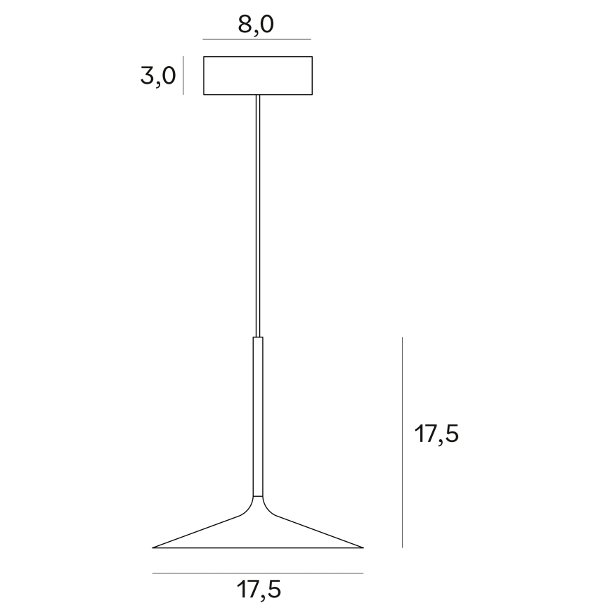 MAXLIGHT P0456 - LED Lustr na lanku HANA LED/6W/230V pr. 17,5 cm černá