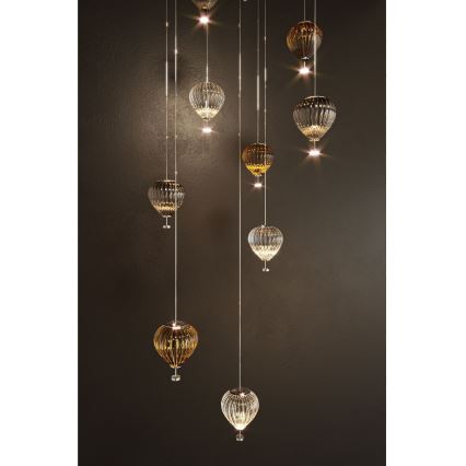 MAXLIGHT P0527 - LED Lustr na lanku PALLONCINI 2xLED/3W/230V pr. 12 cm čirá