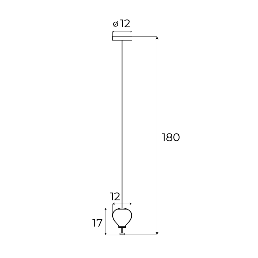 MAXLIGHT P0527 - LED Lustr na lanku PALLONCINI 2xLED/3W/230V pr. 12 cm čirá