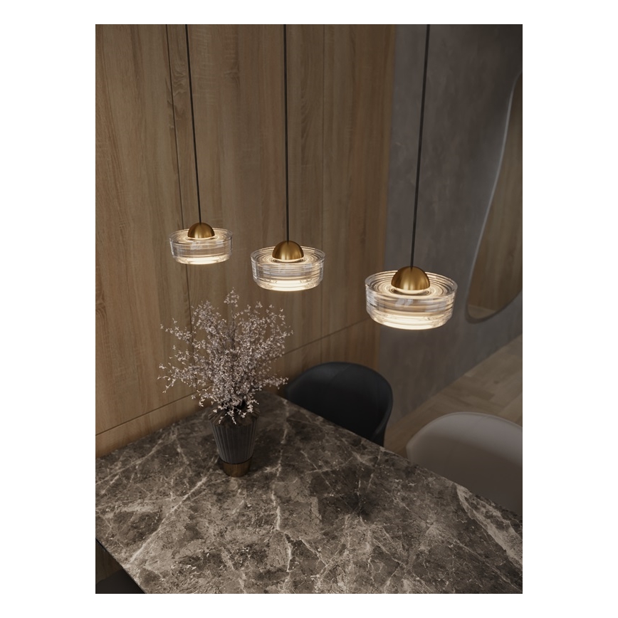 MAXLIGHT P0542 - LED Lustr na lanku LIPARI LED/6W/230V pr. 16 cm čirá