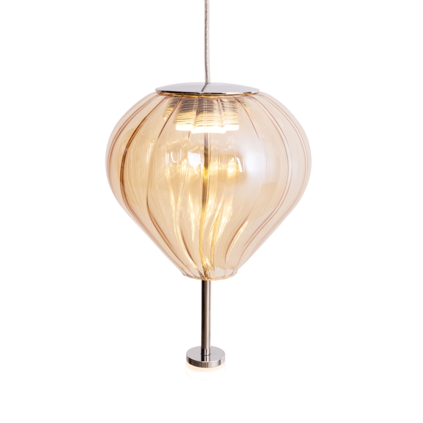 MAXLIGHT P0575 - LED Lustr na lanku PALLONCINI 2xLED/3W/230V pr. 12 cm béžová