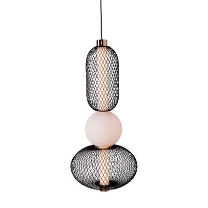 MAXLIGHT P0591 - LED Lustr na lanku BORA LED/10W/230V pr. 22 cm bílá/černá