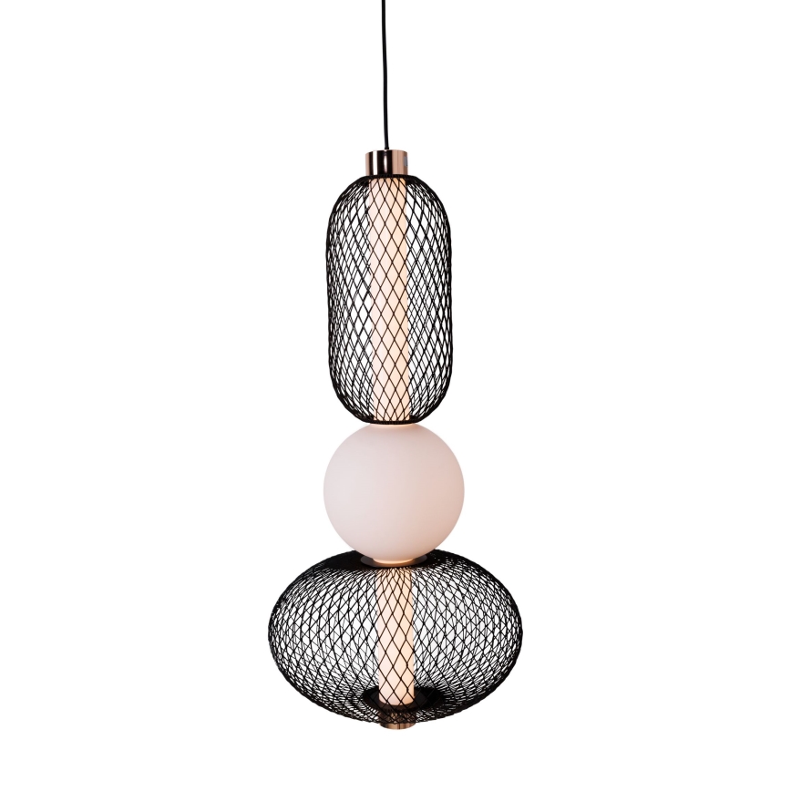 MAXLIGHT P0591 - LED Lustr na lanku BORA LED/10W/230V pr. 22 cm bílá/černá