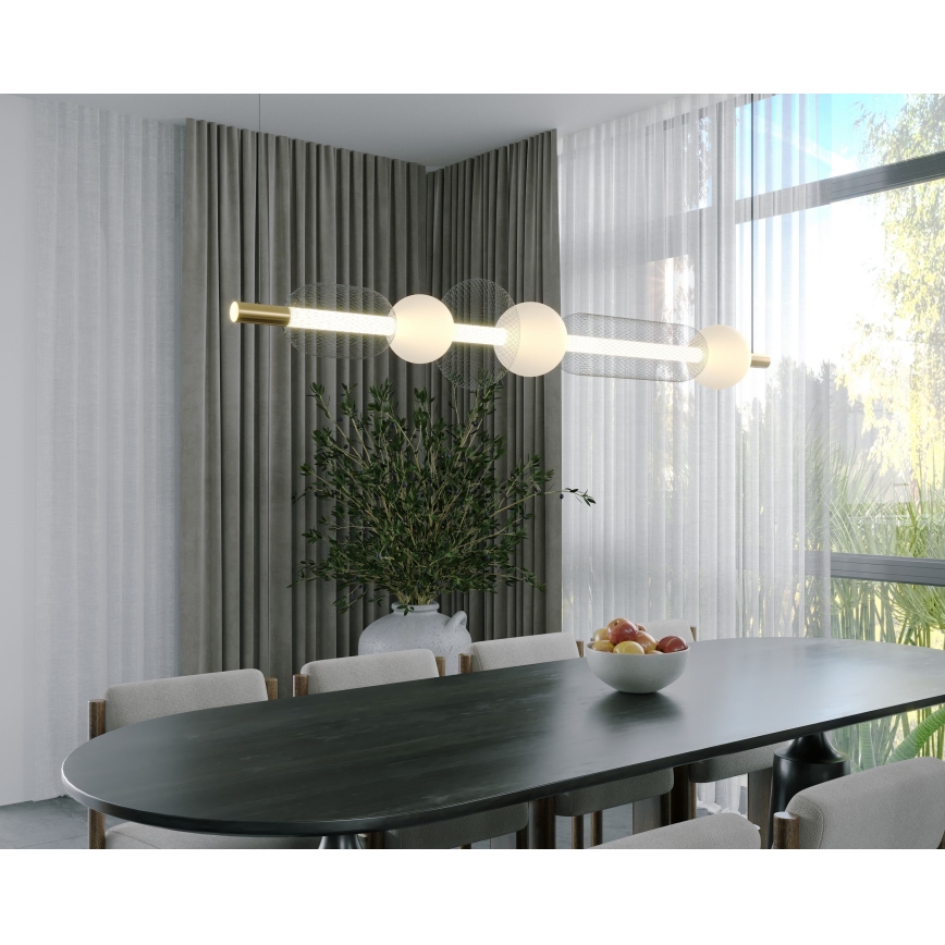 MAXLIGHT P0593 - LED Lustr na lanku BORA LED/29W/230V bílá/černá