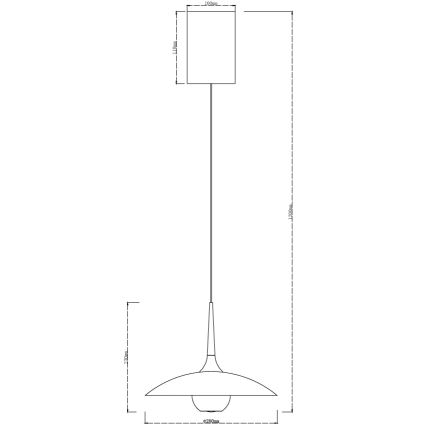 MAXLIGHT P0676 - LED Lustr na lanku MANUKA LED/12W/230V pr. 28 cm zlatá/černá