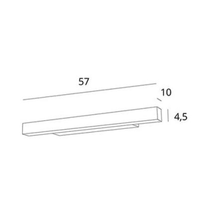 MAXLIGHT W0264 - LED Stmívatelné koupelnové osvětlení zrcadla LINEAR LED/18W/230V 57 cm IP44 černá