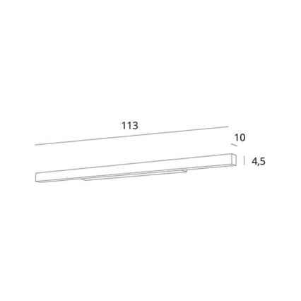 MAXLIGHT W0265 - LED Stmívatelné koupelnové osvětlení zrcadla LINEAR LED/36W/230V 113,5 cm IP44 bílá