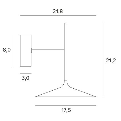 MAXLIGHT W0303 - LED Nástěnná lampa HANA LED/6W/230V černá