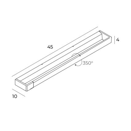 MAXLIGHT W0318 - LED Koupelnové nástěnné svítidlo FLINK LED/12W/230V 45 cm IP44 zlatá