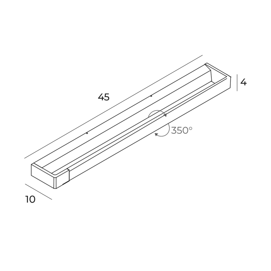 MAXLIGHT W0318 - LED Koupelnové nástěnné svítidlo FLINK LED/12W/230V 45 cm IP44 zlatá
