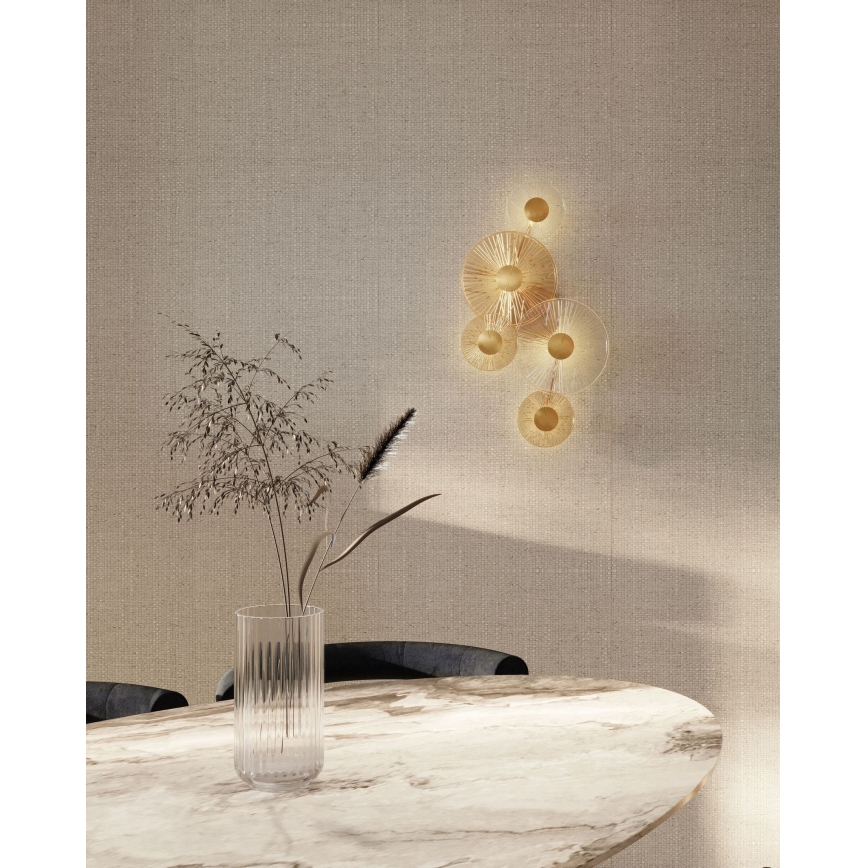 MAXLIGHT W0357 - LED Nástěnné svítidlo ALLURE 5xLED/5W/230V zlatá
