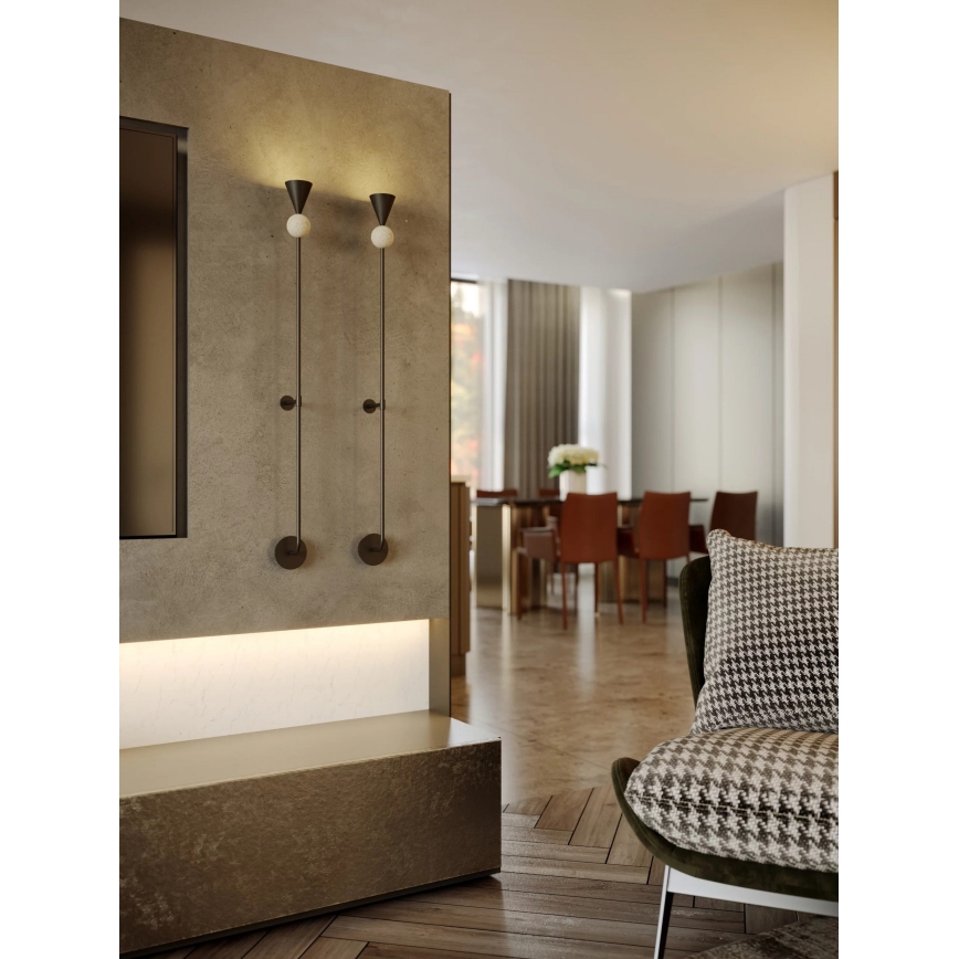 MAXLIGHT W0447 - LED Nástěnná lampa BINGO LED/8W/230V CRI 92 černá/béžová
