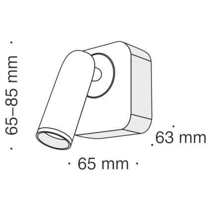 Maytoni C039WL-L3W3K - LED Nástěnné bodové svítidlo MIRAX LED/3W/230V černá