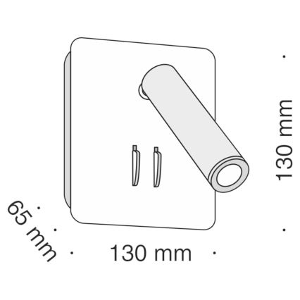 Maytoni C175-WL-01-6W-B - LED Nástěnné bodové svítidlo IOS LED/9W/230V černá